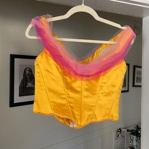 Renaissance Fair Yellow Corset